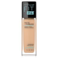 Maybelline New York Fit Me Matte + Poreless 128 Warm Nude Foundation, 1 fl oz