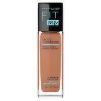 Maybelline New York Fit Me 338 Spicy Brown Matte + Poreless Foundation, 1 fl oz