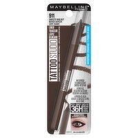 Maybelline New York Tattoo Studio 911 Smooth Walnut Waterproof Sharpenable Gel Pencil, 0.04 oz