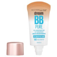 Maybelline New York Dream BB Pure 140 Deep Sheer Tint Skin Clearing Beauty Balm, 1.0 fl oz