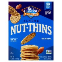 Blue Diamond Almonds Nut-Thins Almond Original Rice Cracker Snacks with Almonds, 4.25 oz