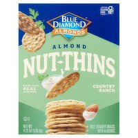 Blue Diamond Almonds Nut-Thins Almond Country Ranch Rice Cracker Snacks, 4.25 oz