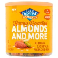 Blue Diamond Almonds Honey Roasted Almonds, Cashew, & Pistachio Mix, 14 oz, 14 Ounce