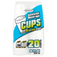 Dart 16 fl oz Insulated Beverage Cups, 20 count