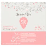 Summer's Eve Sheer Floral 5 in 1 Cleansing Cloths, 16 counts