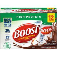 Nestlé Boost High Protein Rich Chocolate Balanced Nutritional Drink, 8 fl oz, 12 count