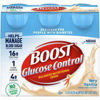 Nestlé Boost Glucose Control Very Vanilla Balanced Nutritional Drink, 8 fl oz, 6 count