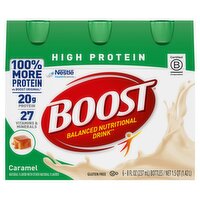 Nestlé Boost Caramel High Protein Balanced Nutritional Drink, 8 fl oz, 6 count