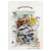 Queen ‘O' The Ocean Raw Peeled & Deveined Shrimp, 3 lbs