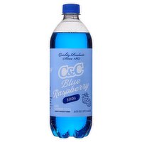 C&C Blue Raspberry Soda, 24 fl oz