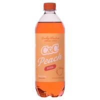 C&C Peach Soda, 24 fl oz