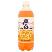 C&C Sweet Peach Lemonade Juice Drink, 24 fl oz