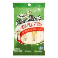 Frigo Cheese Heads Low-Moisture Whole Milk String Mozzarella Cheese, 12 count, 10 oz, 10 Ounce