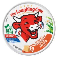 The Laughing Cow Creamy Asiago Variety Spreadable Cheese Wedges, 8 count, 5.4 oz, 5.4 Ounce