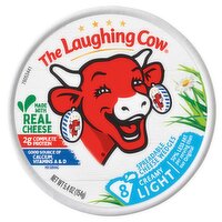 The Laughing Cow Creamy Light Spreadable Cheese Wedges, 8 count, 5.4 oz, 5.4 Ounce