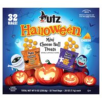 Utz Halloween Mini Cheese Ball Treats Cheese Flavored Snack, .25 oz, 32 count