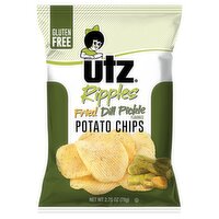 Utz Ripples Gluten Free Fried Dill Pickle Flavored Potato Chips, 2.75 oz