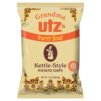 Grandma Utz's Kettle-Style Potato Chips Party Size!, 13 oz, 13 Ounce