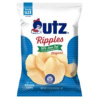 Utz Ripples 30% Less Fat Original Potato Chips, 7.75 oz