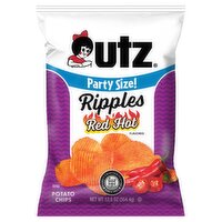 Utz Ripples Red Hot Flavored Potato Chips Party Size!, 12.5 oz, 12.5 Ounce