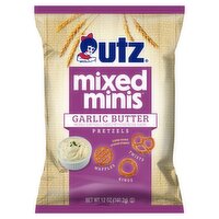 Utz Mixed Minis Garlic Butter Pretzels, 12 oz