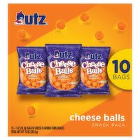 Utz Cheddar Cheese Balls Snack Pack, 1 oz, 10 count