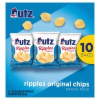 Utz Ripples Original Chips Snack Pack, 1 oz, 10 count, 10 Ounce