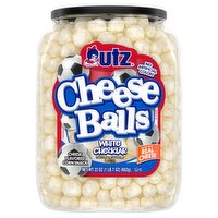 Utz Cheese Balls White Cheddar Cheese Flavored Corn Snack, 23 oz
