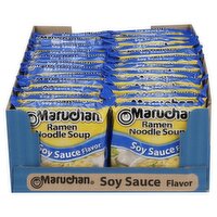 Maruchan Soy Sauce Flavor Ramen Noodle Soup, 3 oz, 24 count