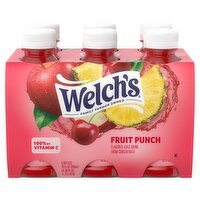 Welch's Fruit Punch Drink Flavored Juice Drink, 10 fl oz, 6 count