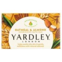 Yardley London Oatmeal & Almond Nourishing Bath Bar, 4 oz, 4.25 Ounce