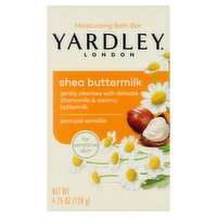 Yardley London Shea Buttermilk Moisturizing Bath Bar, 4.25 oz, 4.25 Ounce