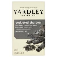 Yardley London Activated Charcoal Moisturizing Bath Bar, 4.25 oz