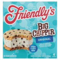 Friendly's Big Chipper Original Ice Cream Sandwiches, 4.5 fl oz, 4 count