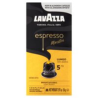 Lavazza Espresso Maestro Lungo Light Roast Ground Coffee, 10 count, 1.97 oz