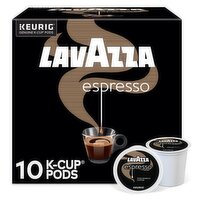 Lavazza Espresso 100% Arabica Ground Coffee K-Cup Pods, 0.41 oz, 10 count