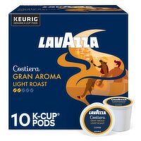 Lavazza Gran Aroma Light Roast Ground Coffee K-Cup Pods, 0.41 oz, 10 count