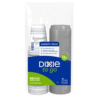 Dixie To Go Insulated Paper Cups & Lids Variety Pack, 66 count, 12 oz, 66 Each