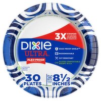 DIXIE® ULTRA PRINTED PAPER PLATES, 8 1/2 IN PLATES, 30CT