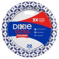 DIXIE® ULTRA PRINTED PAPER PLATES, 10 1/16 IN PLATES, 20CT