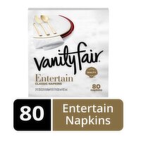 Vanity Fair Everyday Disposable White Napkins (100 Count)