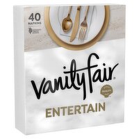 Vanity Fair Entertain Disposable White Napkins (40 Count)