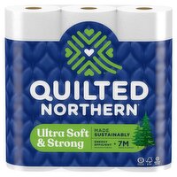 Quilted Northern Ultra Soft & Strong 2-Ply Toilet Paper, 12 Mega Rolls, 295 Sheets Per Roll