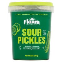 Flaum Sour Pickles, 32 oz