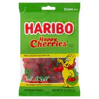 Haribo Happy Cherries Gummi Candy Share Size, 8 oz