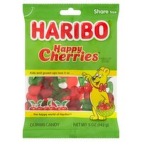 Haribo Happy Cherries Gummi Candy Share Size, 5 oz