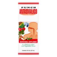 Punch Antasmalico in a Delicious Mint and Vegetable Flavor Nutritional Supplement, 8 fl oz