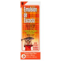 Emulsión de Escocia Orange Flavor Cod Liver Oil Dietary Supplement, 6.5 fl oz