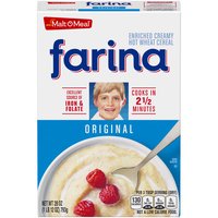 Malt O Meal Farina Original Fortified Creamy Hot Wheat Cereal, 28 oz