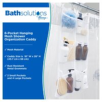 Kenney Bath Solutions 6-Pocket Hanging Mesh Shower Organization Caddy